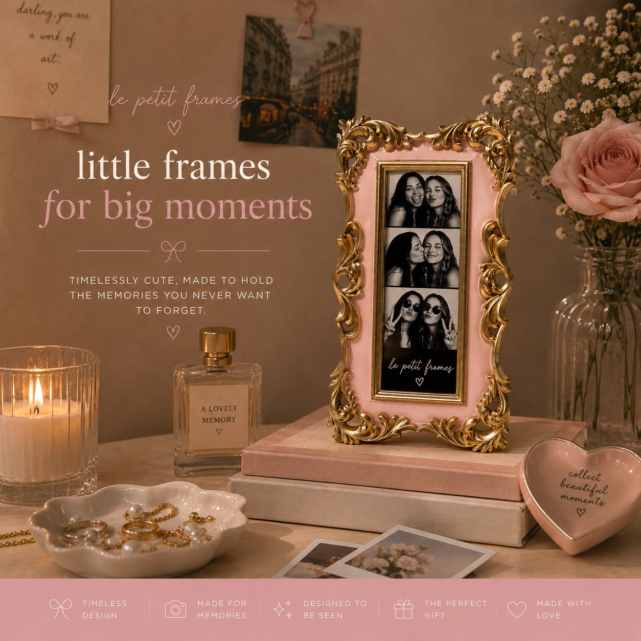 Victorian Pink- Photo Booth Frame