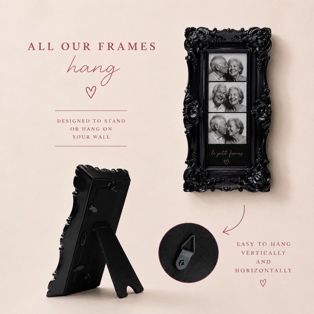 Ornate Black- 2x6 Photo Booth Picture Frame