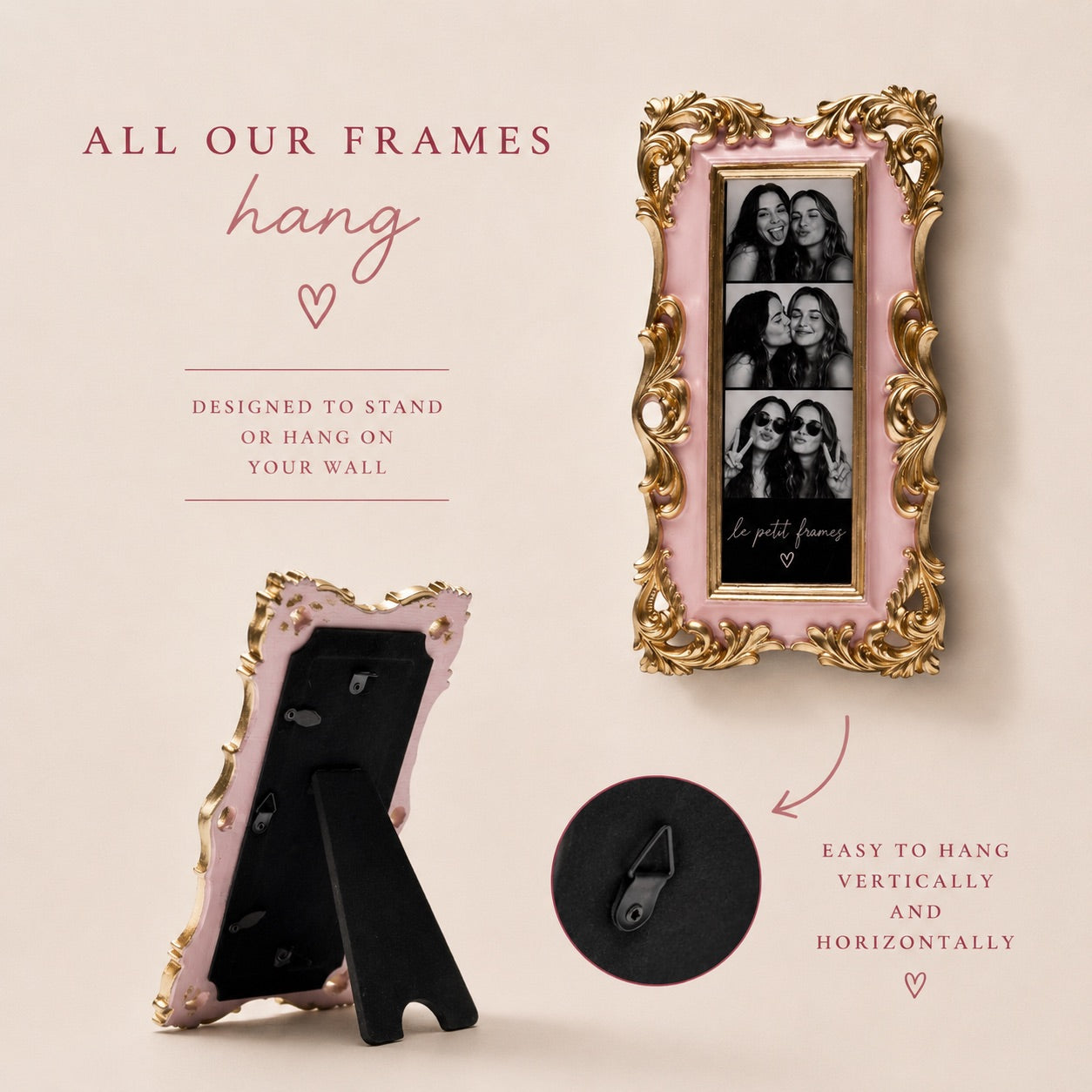 Victorian Pink- Photo Booth Frame
